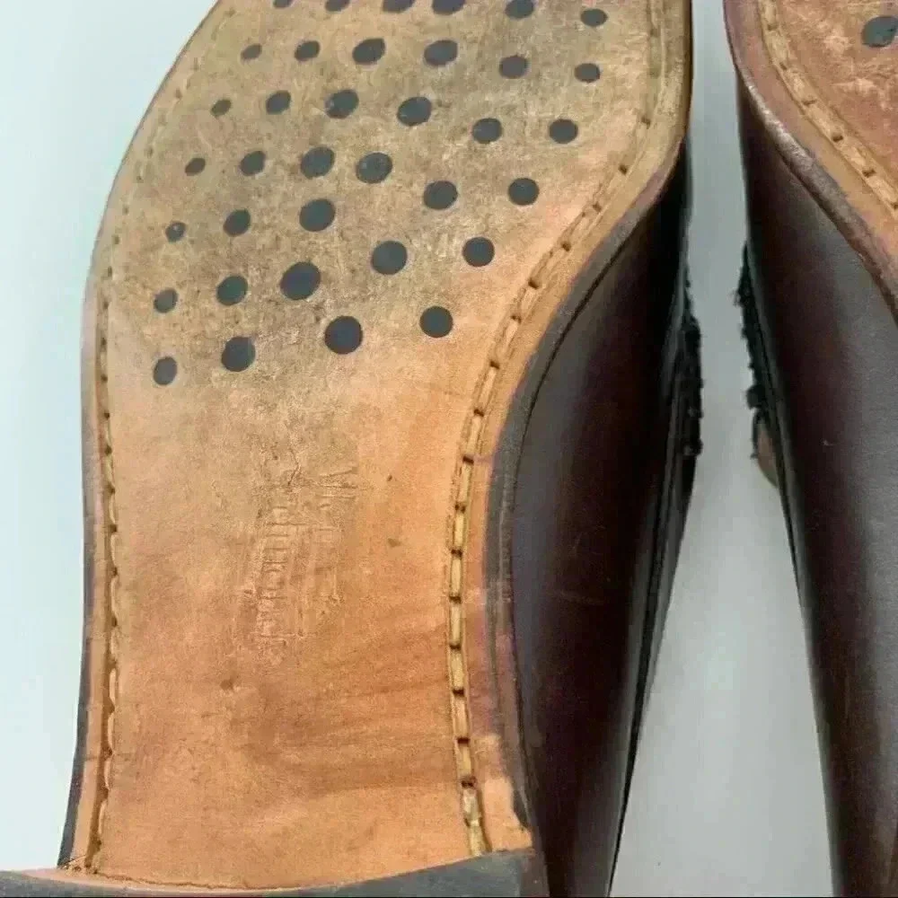 Allen Edmonds Campbell mens loafers size 9.5 D brown leather slip on